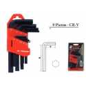 Juego De 9 Llaves Hexagonales De 1.5MM - 10MM CR V Ferreteria