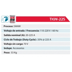 Soldador Takima 225 Amperios 110/220 Voltios Para TKW-225 Ferreteria