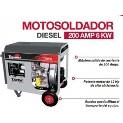 Motosoldador Diesel 200 Amp 6 Kw Para T200EW