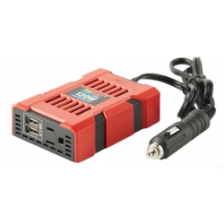 Inversor corriente 120 W delgado 1 Toma/2 USB Ferreteria