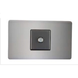 TOMACORRIENTE TOMA TV COAXIAL ELITE PARA EMPOTRAR PLATA LUMISTAR Ferreteria