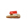 Faguax llave de gas cuerpo 100% bronce flare 5/16 x 1/2 HNPT Ferreteria