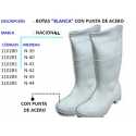 Bota Blanca Con Punta De Acero Ferreteria