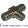 Conector "Tee" Para Cable Coaxial Ferreteria