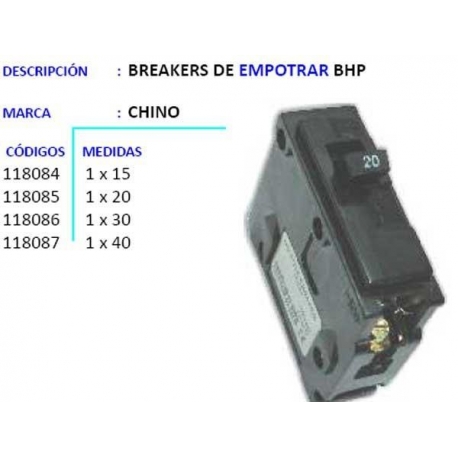 Interruptor De Empotrar BHP Ferreteria