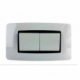 Lumistar interruptor doble moderna P-Empotrar blanco 127-250V 10Amp Ferreteria