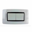 Lumistar interruptor doble moderna P-Empotrar blanco 127-250V 10Amp