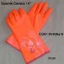 Guante Cavero color naranja de 14 acabado adher Ferreteria