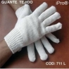 Guante tejido algodón, reversible, blanco, puño elástico Ferreteria