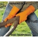 Par de guantes Vidriero anticorte impermeable de 14 color naranja