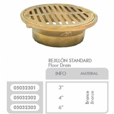 Rejillon Standard 3" Bronce Ferreteria