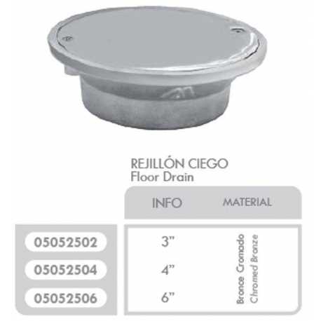 Rejillon Ciego 3" Cromado Ferreteria