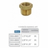 Conexion Bronce Bushing Macho/Hembra 1/2 x 3/8 Pulgada Ferreteria