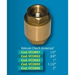 VALVULA CHECK UNIVERSAL DE 1 DE BRONCE Ferreteria