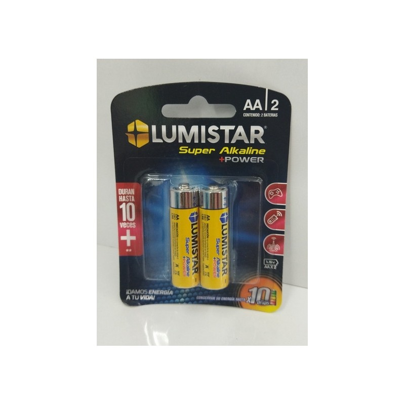 Batería Super Alkalina AA Blister 2 unidades 1.5 V Lumistar Blister Ferreteria