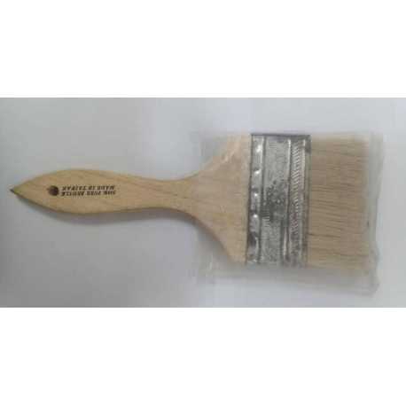 BROCHA DE 3 MANGO MADERA CERDA BLANCA MARCA Ferreteria