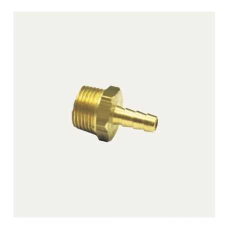 CONEXION MANGUERA MACHO 1/2 NPT X1/2 ESPIGA(BRONCE) Ferreteria