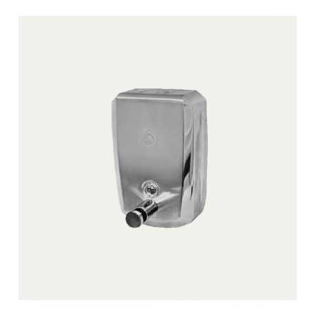 DISPENSADOR MANUAL DE JABON LIQUIDO ACERO INOX CON ACABADO SATINADO 1000ml