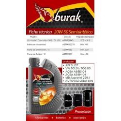 Aceite Para Motor A Gasolina 20W50 Sintético Burak Ferreteria