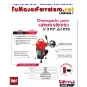 Destapador De Cañería Motor 1/3 Hp 20 Metros 16 Milímetros Para TK-50 Ferreteria