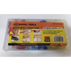 SET DE TERMINAL MACHO Y CONECTOR PARA CABLE (120 PZAS) Ferreteria