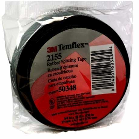 3M Temflex 2155 Cinta de Goma 3/4 in x 22 ft (6,70 mts.) Negro Ferreteria