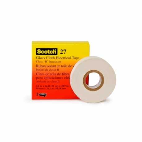 3M Scotch 27 Cinta Eléctrica de Fibra de Vidrio 3/4 in x 66 ft (20 mts.)