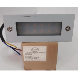 LAMPARA LED EMPOTRADA RECTANGULAR P/ESCALERAS. 