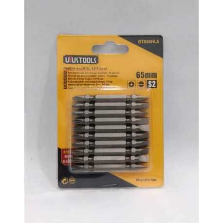 PUNTA PARA DESTORNILLADOR JUEGO DE 10 PIEZAS UYUSTOOLS Ferreteria