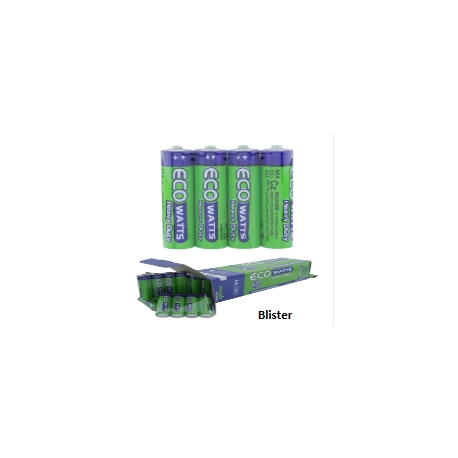 Ecowatts Batería Carbón Zinc (AA R6) 4pzs/Blister 1.5v. 