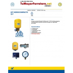 Kit Hidrocompacto 5 Litros (No incluye Bomba) Ferreteria