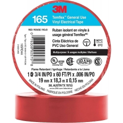 3M Teipe Temflex 165 3/4 Color - Rojo - Azul - Amarillo - Blanco - Verde