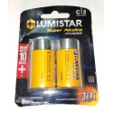 Batería Super Alkaline C LR14 (Blíster/2Pcs) 1.5V. LUMISTAR