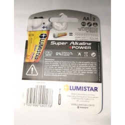 LUMISTAR BATERIA SUPER ALKALINE - AA LR6 - 2PCS/BLISTER 1.5V Ferreteria