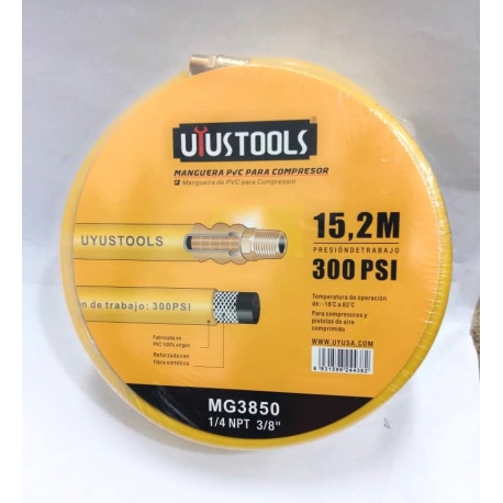 MANGUERA PVC PARA COMPRESOR DE AIRE 3/8 UYUSTOOLS Ferreteria