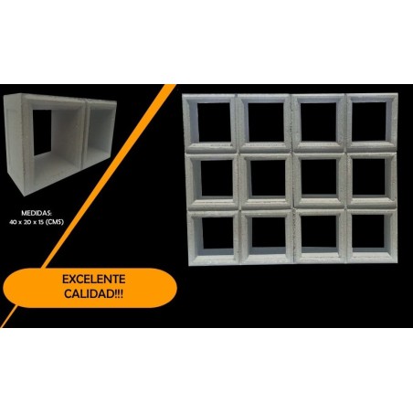 Bloque de Ventilacion de 2 Huecos Ferreteria