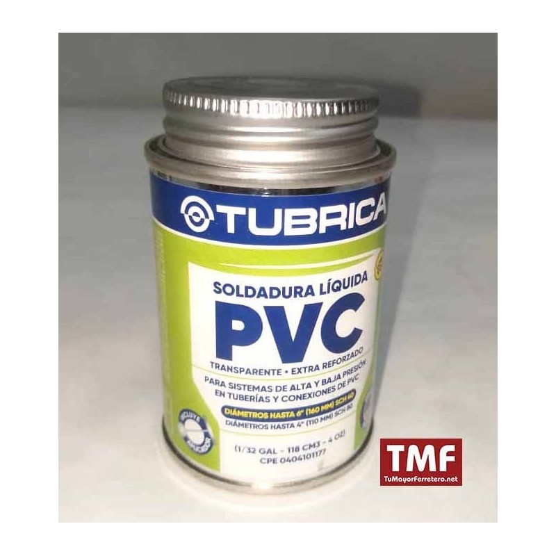 Soldadura Liquida PVC agua fría 1/32 (118ml) Ferreteria