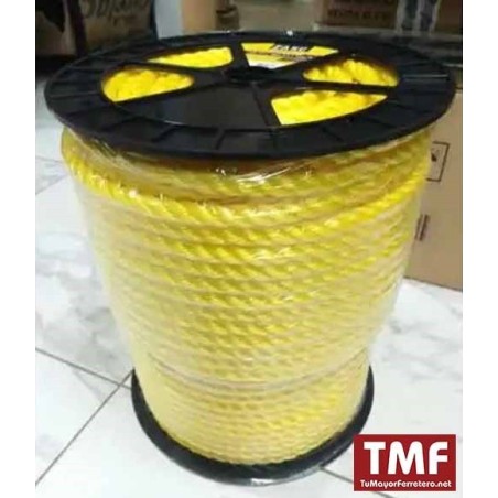 Mecate Amarillo, (3/4 Pulg) Bobina Aprox 25Kg. ZASC. 
