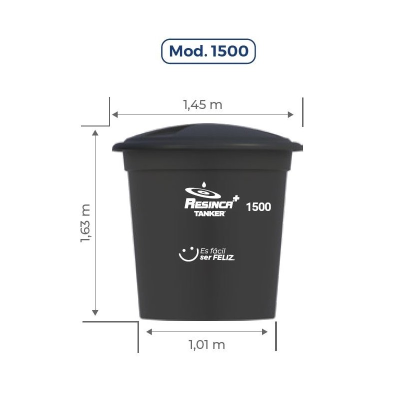Tanque de Agua 1500 Litros Ferreteria