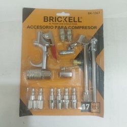 Kit de Acople para Compresores 17 Piezas Marca Brickell Ferreteria