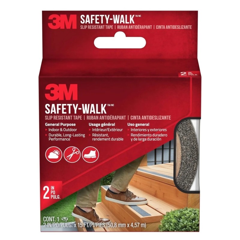 Cinta Antirresbalante 3M Color Negro de 2 Pulgadas Ferreteria