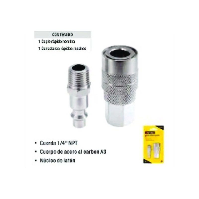 ACOPLE RAPIDO 2PZ P/COMPRESOR UYUSTOOLS Ferreteria
