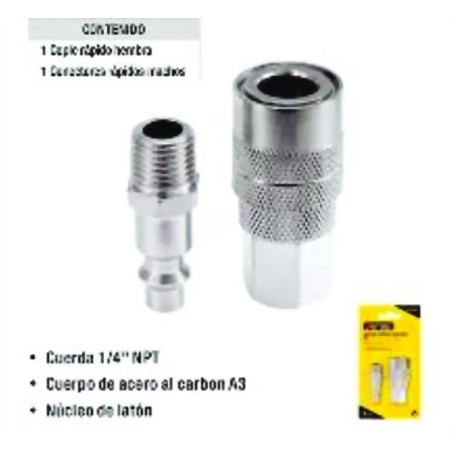 ACOPLE RAPIDO 2 PIEZAS PARA COMPRESOR UYUSTOOLS Ferreteria