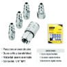 ACOPLE EN KIT "ACERO" 5PZ P/COMPRESOR Ferreteria