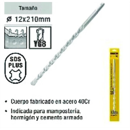 Mecha para martillo eléctrico 12x210MM Ferreteria