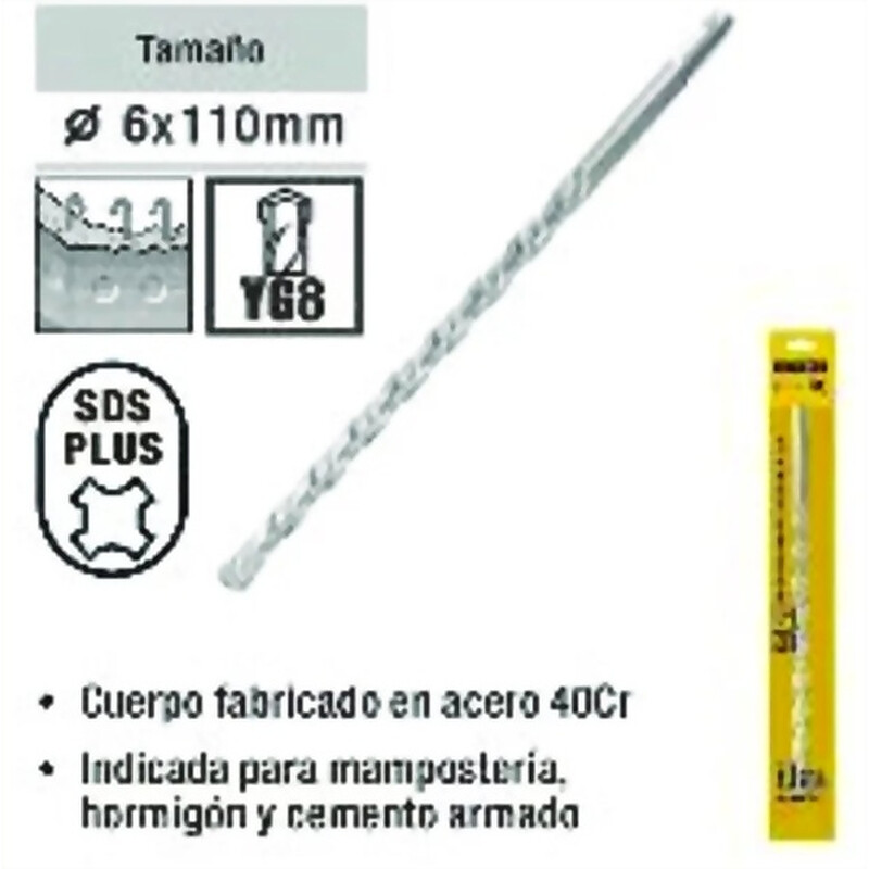 Mecha para Martillo Eléctrico 6x110mm Ferreteria