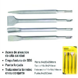 Mechas Juego de 4 Pzas para Martillo Electric SDS Ferreteria