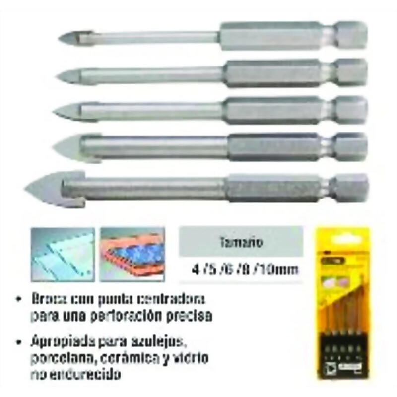 MECHAS MECHAS PARA VIDRIO 5 PIEZAS HEXAGONAL UYUSTOOLS Ferreteria