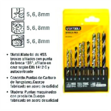 MECHAS MECHAS EN JUEGO VARIADA 9 PIEZAS UYUSTOOL Ferreteria