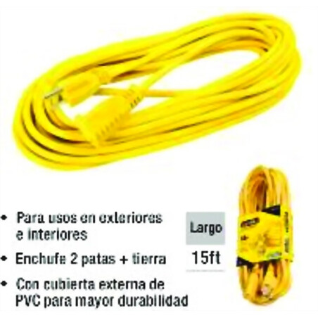 Extensión Uyustools Amarilla 15FT 4.50M Ferreteria